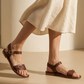 Rosy Brown סנדלי עור לנשים Pardes Slides LAX