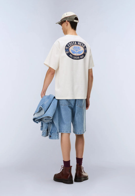 Light Gray טי שירט קצרה לגברים Fluorite NAPAPIJRI