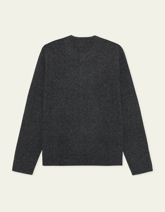 Dark Slate Gray קרדיגן לגברים Knitted Roundneck Cardigan LES DEUX