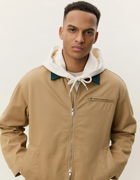 Lavender ג'קט לגברים Twill Zipper Jacket LES DEUX