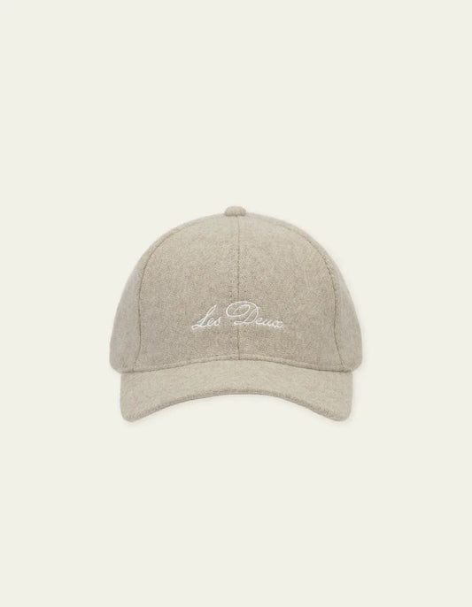 Dark Gray כובע מצחיה לגברים Signature Wool Baseball Cap LES DEUX