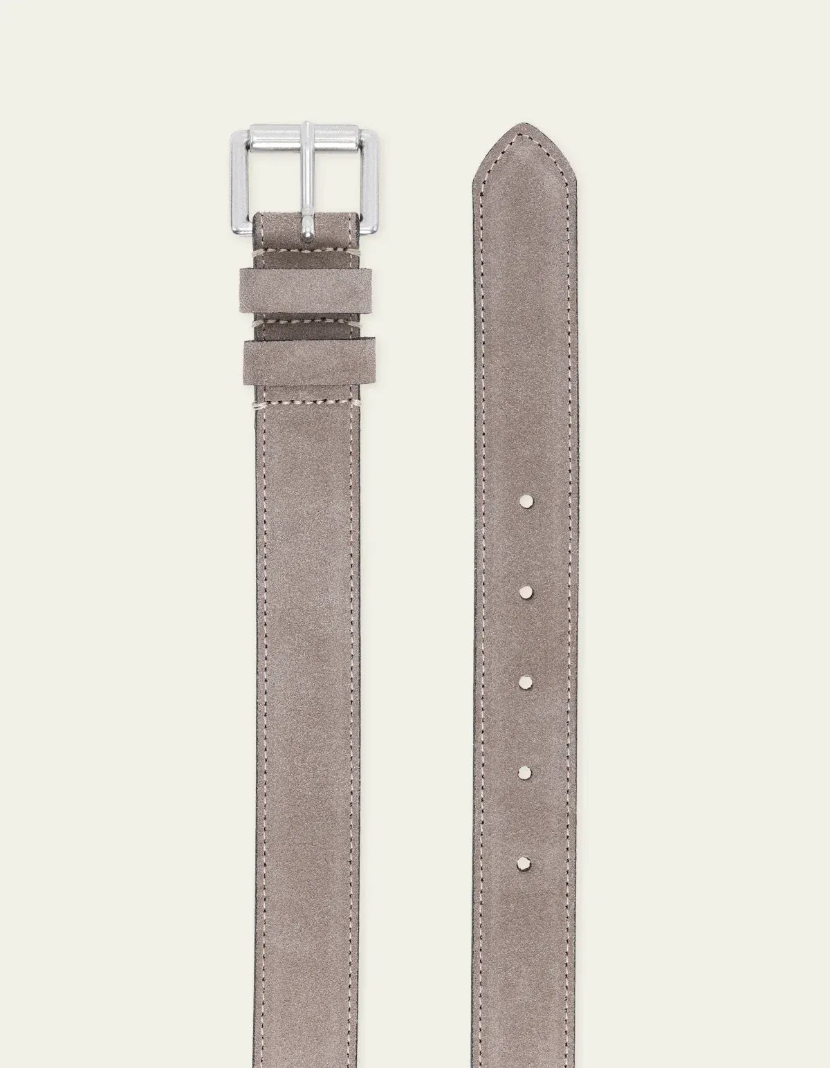 Light Slate Gray חגורה לגברים Walid Suede Belt LES DEUX