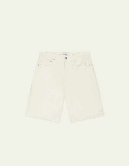 Antique White מכנסיים קצרים לגברים Carpenter Denim Shorts LES DEUX