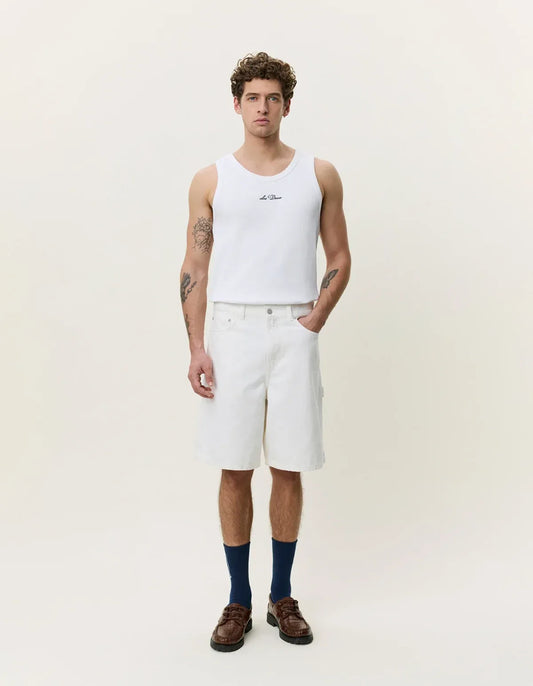 Lavender מכנסיים קצרים לגברים Carpenter Denim Shorts LES DEUX