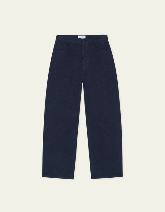 Dark Slate Gray מכנסיים ארוכים לגברים Roi Carpenter Herringbone Pants LES DEUX
