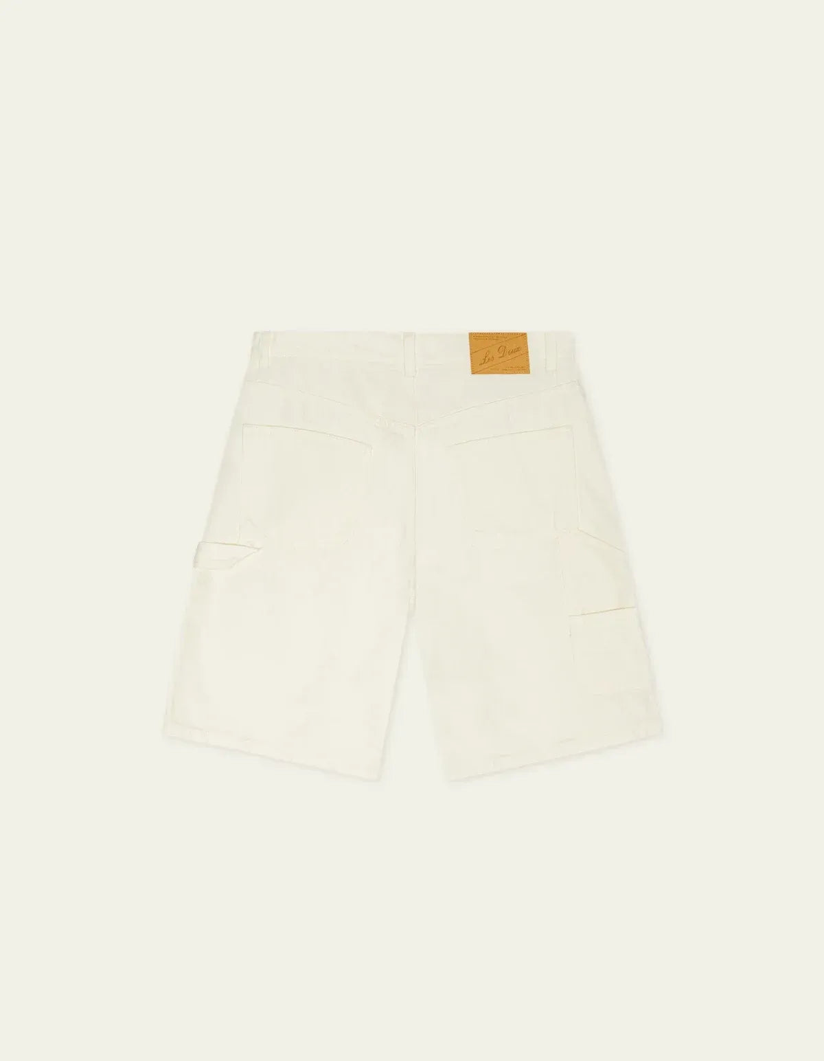 Antique White מכנסיים קצרים לגברים Carpenter Denim Shorts LES DEUX
