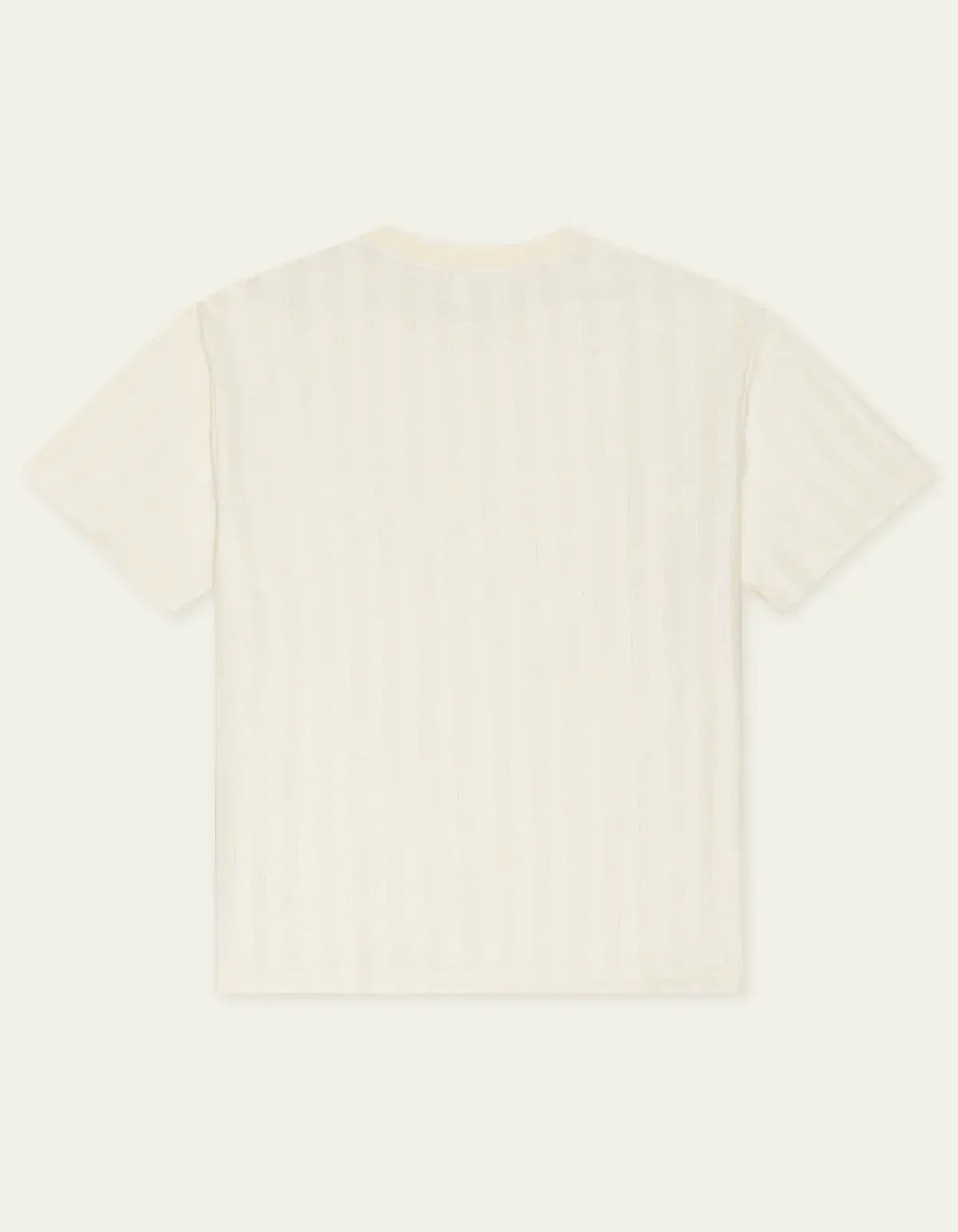 Antique White טי שירט קצרה לגברים Stripe Jacquard T-Shirt LES DEUX