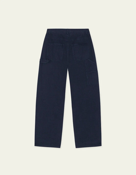 Dark Slate Gray מכנסיים ארוכים לגברים Roi Carpenter Herringbone Pants LES DEUX