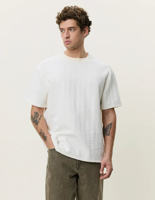 Lavender טי שירט קצרה לגברים Stripe Jacquard T-Shirt LES DEUX