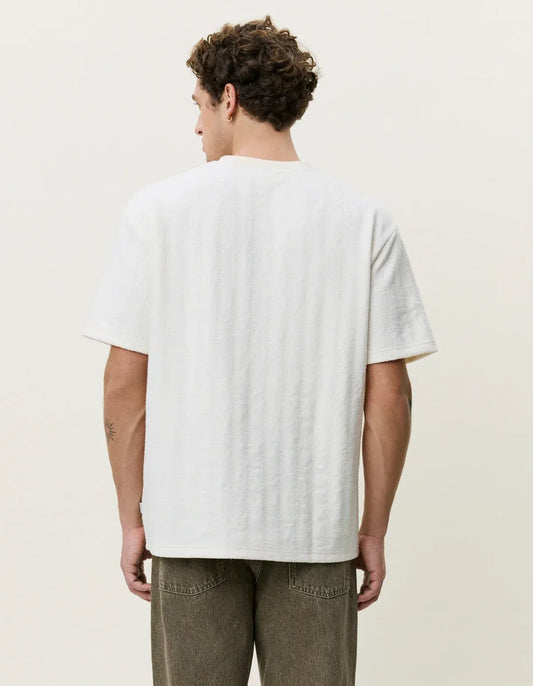 Lavender טי שירט קצרה לגברים Stripe Jacquard T-Shirt LES DEUX