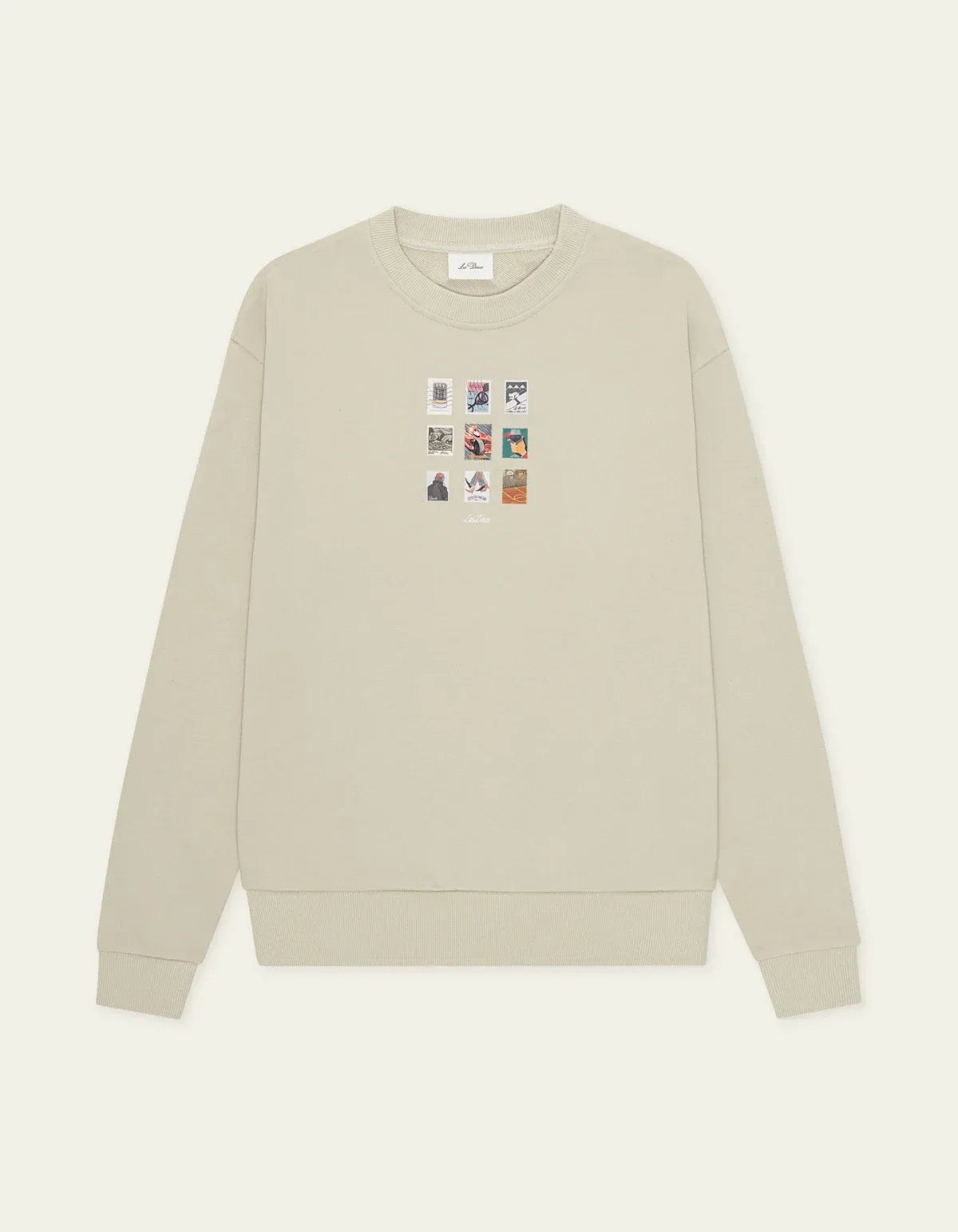 Gray סווטשירט לגברים Stamp Sweatshirt LES DEUX
