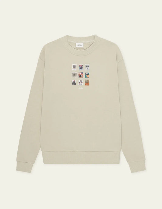 Gray סווטשירט לגברים Stamp Sweatshirt LES DEUX
