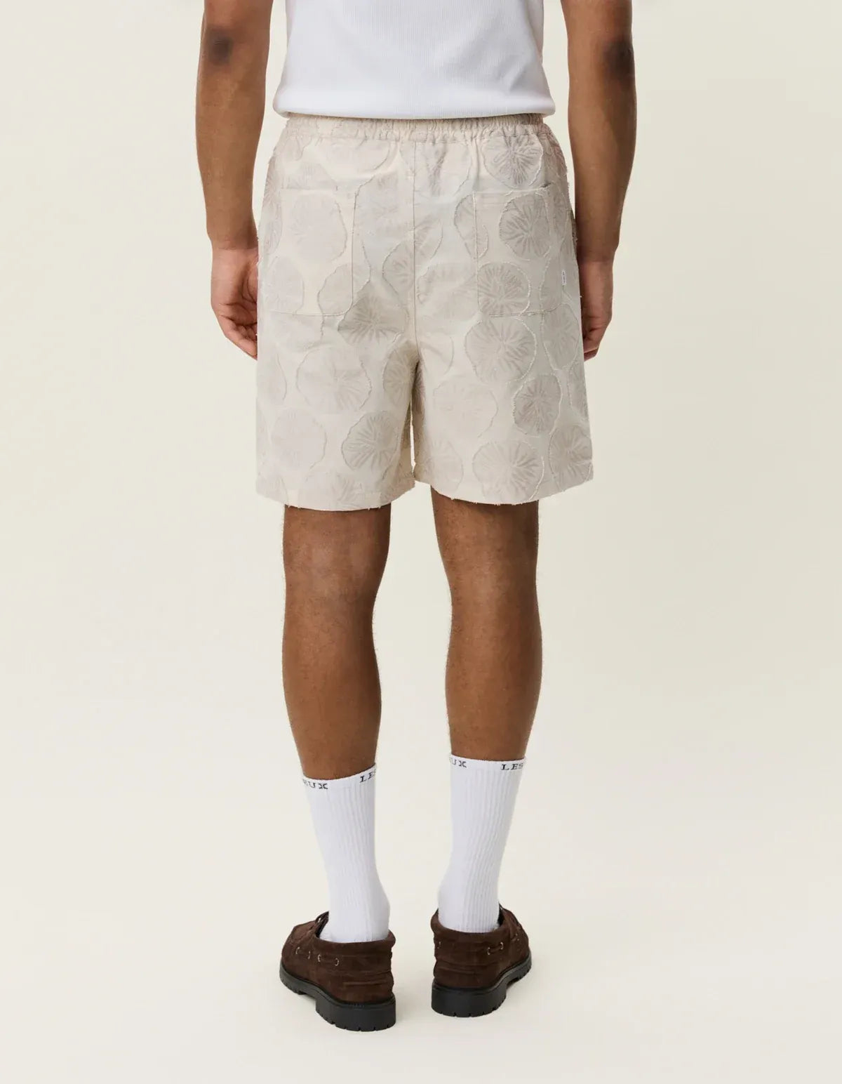 Antique White מכנסיים קצרים לגברים Dahlia Jacquard Shorts LES DEUX