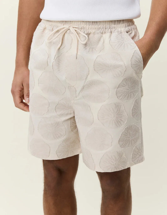 Light Gray מכנסיים קצרים לגברים Dahlia Jacquard Shorts LES DEUX