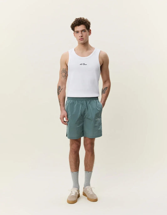 Antique White מכנסיים קצרים לגברים Shiny Crisp Shorts LES DEUX