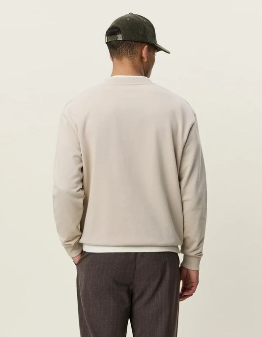 Antique White סווטשירט לגברים Stamp Sweatshirt LES DEUX