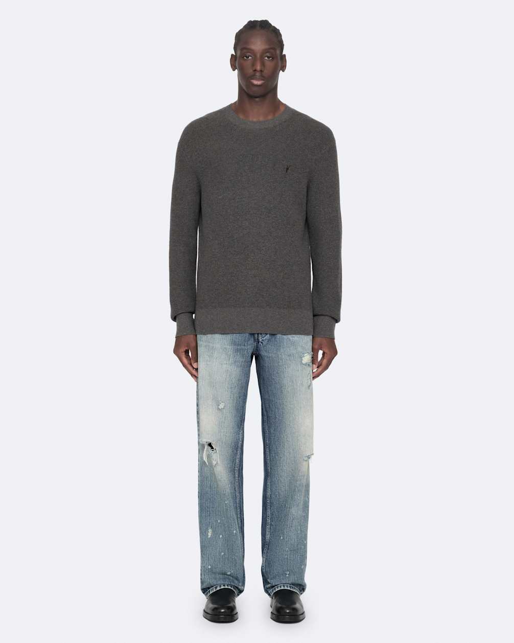 Dark Slate Gray סוודר לגברים Aspen ALLSAINTS