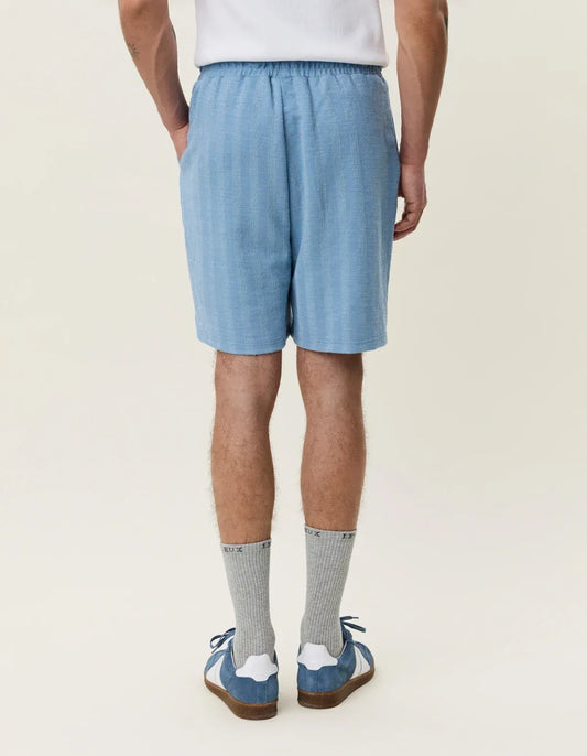 Antique White מכנסיים קצרים לגברים Stripe Jacquard Shorts LES DEUX