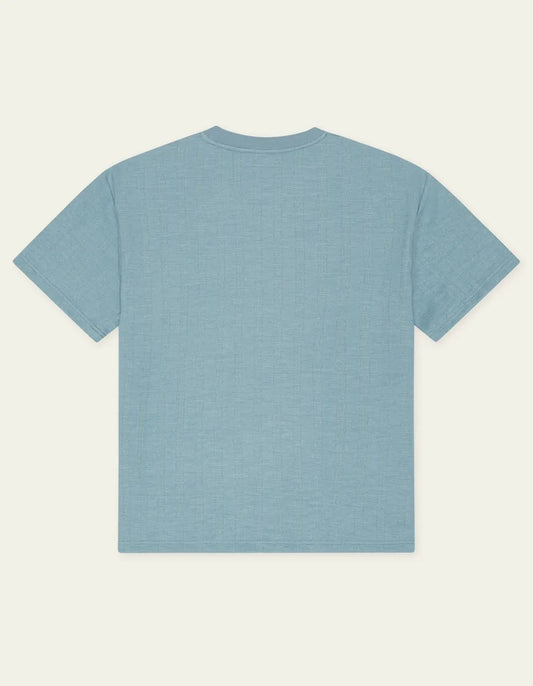 Dark Gray טי שירט קצרה לגברים Stripe Jacquard T-Shirt LES DEUX