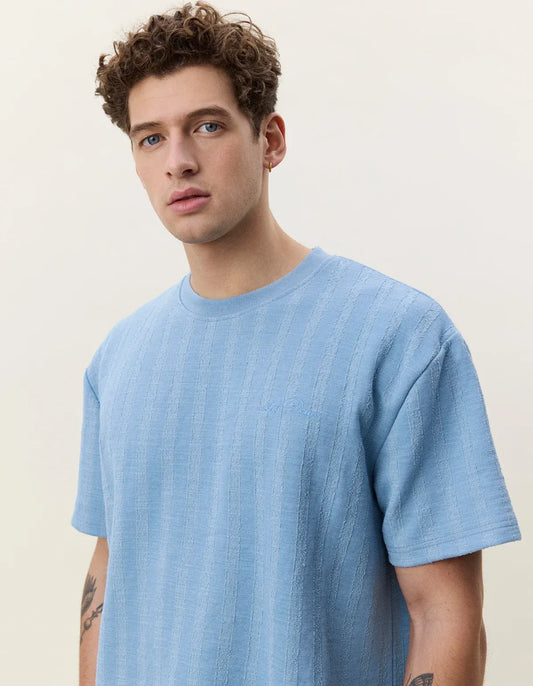 Lavender טי שירט קצרה לגברים Stripe Jacquard T-Shirt LES DEUX