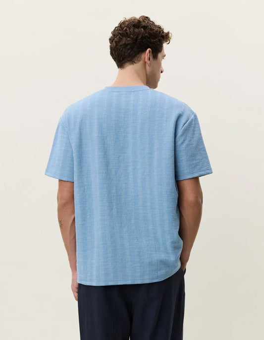 Lavender טי שירט קצרה לגברים Stripe Jacquard T-Shirt LES DEUX