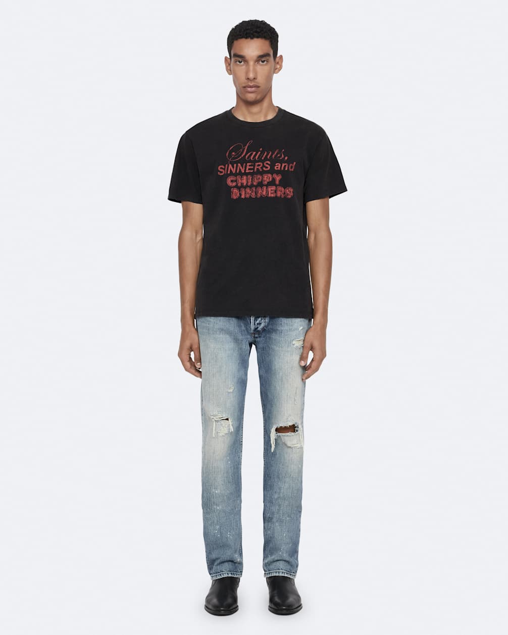 Alice Blue טי שירט קצרה לגברים Chippy ALLSAINTS