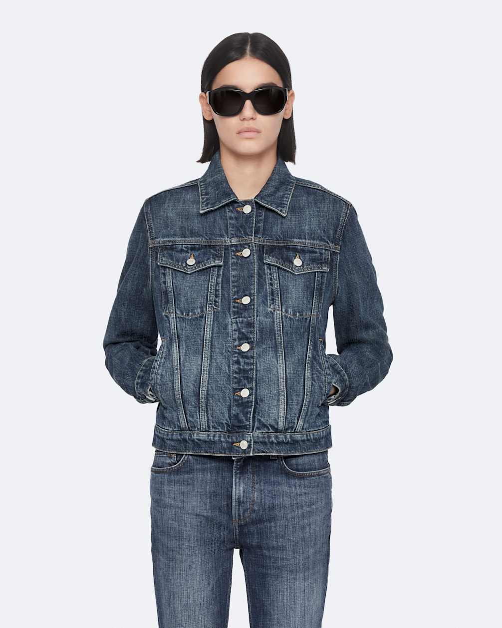 White Smoke ג'קט לנשים Regular Trucker ALLSAINTS