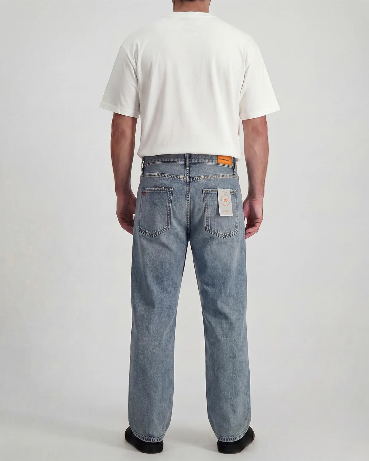 Light Gray ג'ינס ארוך לגברים 04 -  Loose Fit THIRTY DEGREES