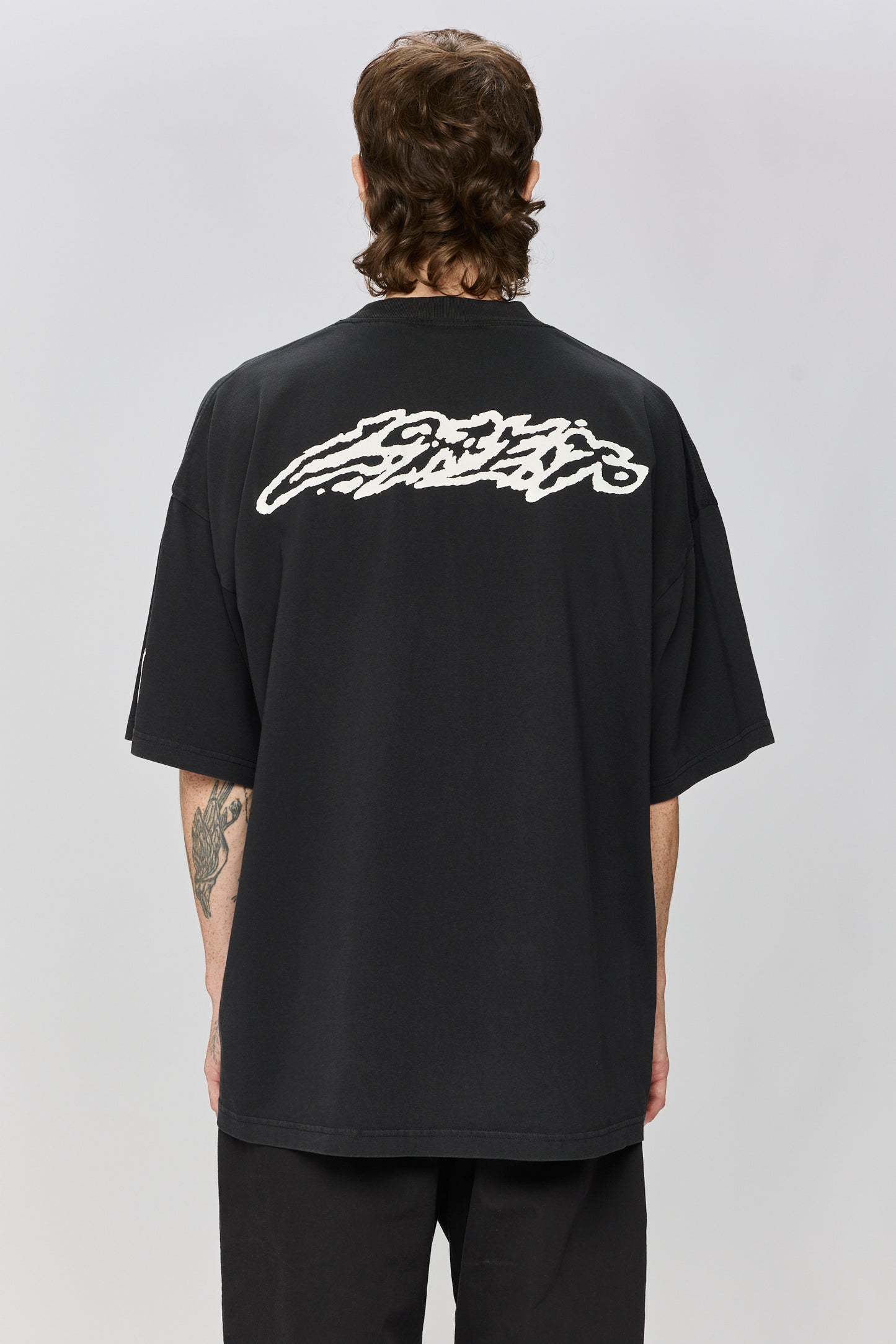 Light Gray טי שירט קצרה לנשים / גברים Atmos LAZY EYE PPL