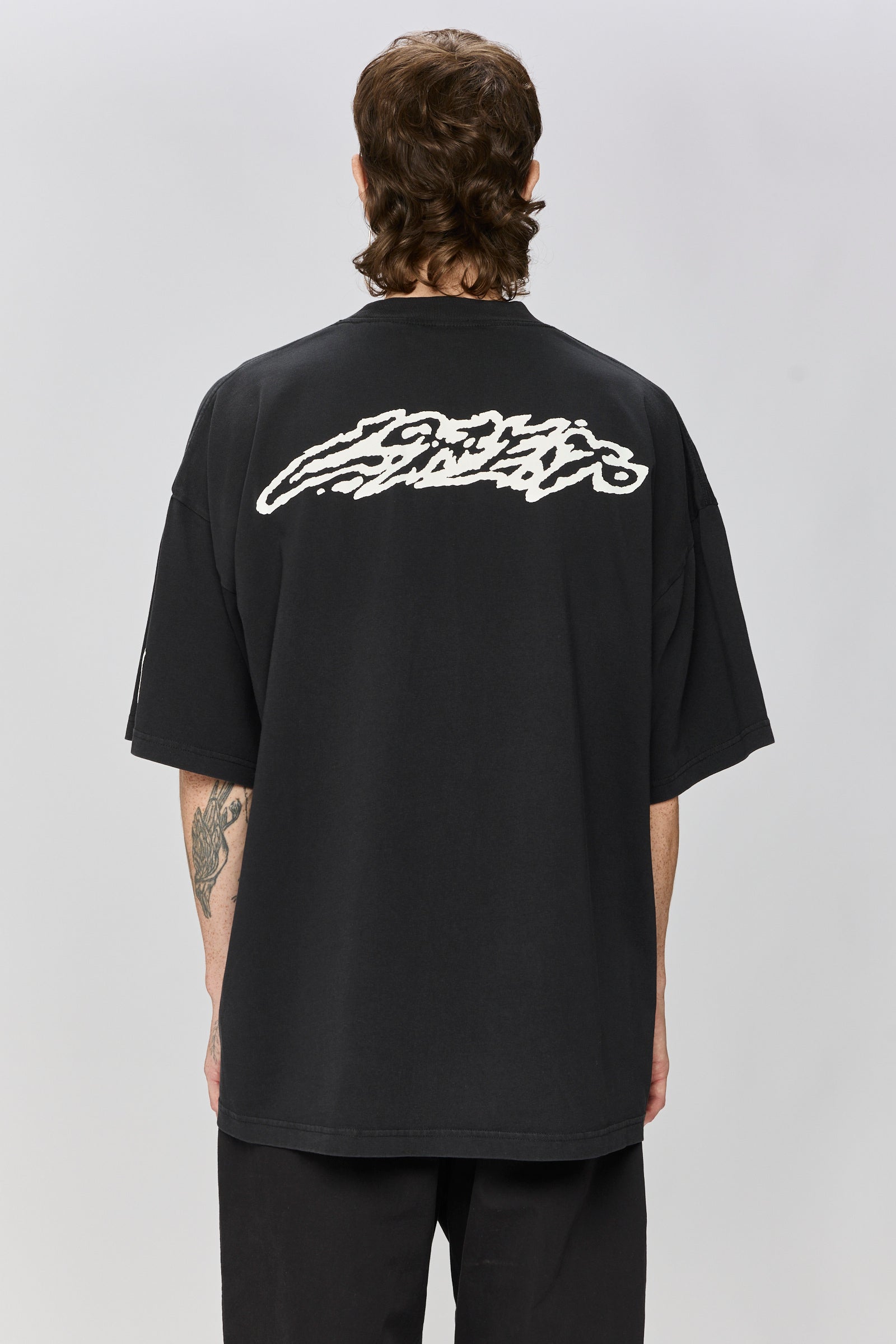 Light Gray טי שירט קצרה לנשים / גברים Atmos LAZY EYE PPL