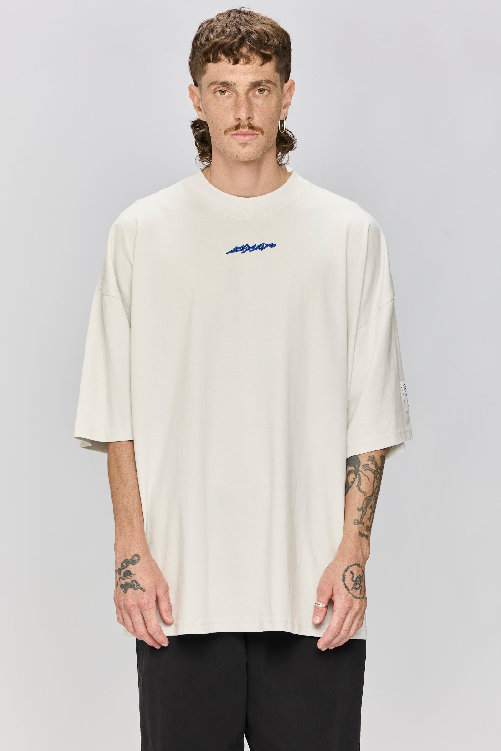 Light Gray טי שירט קצרה לנשים / גברים Atmos LAZY EYE PPL