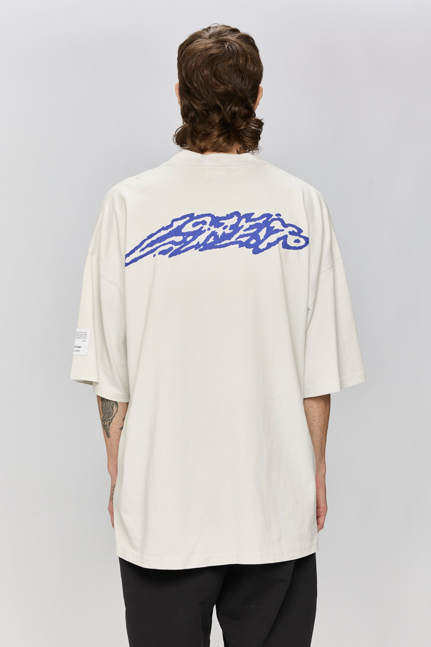 Light Gray טי שירט קצרה לנשים / גברים Atmos LAZY EYE PPL