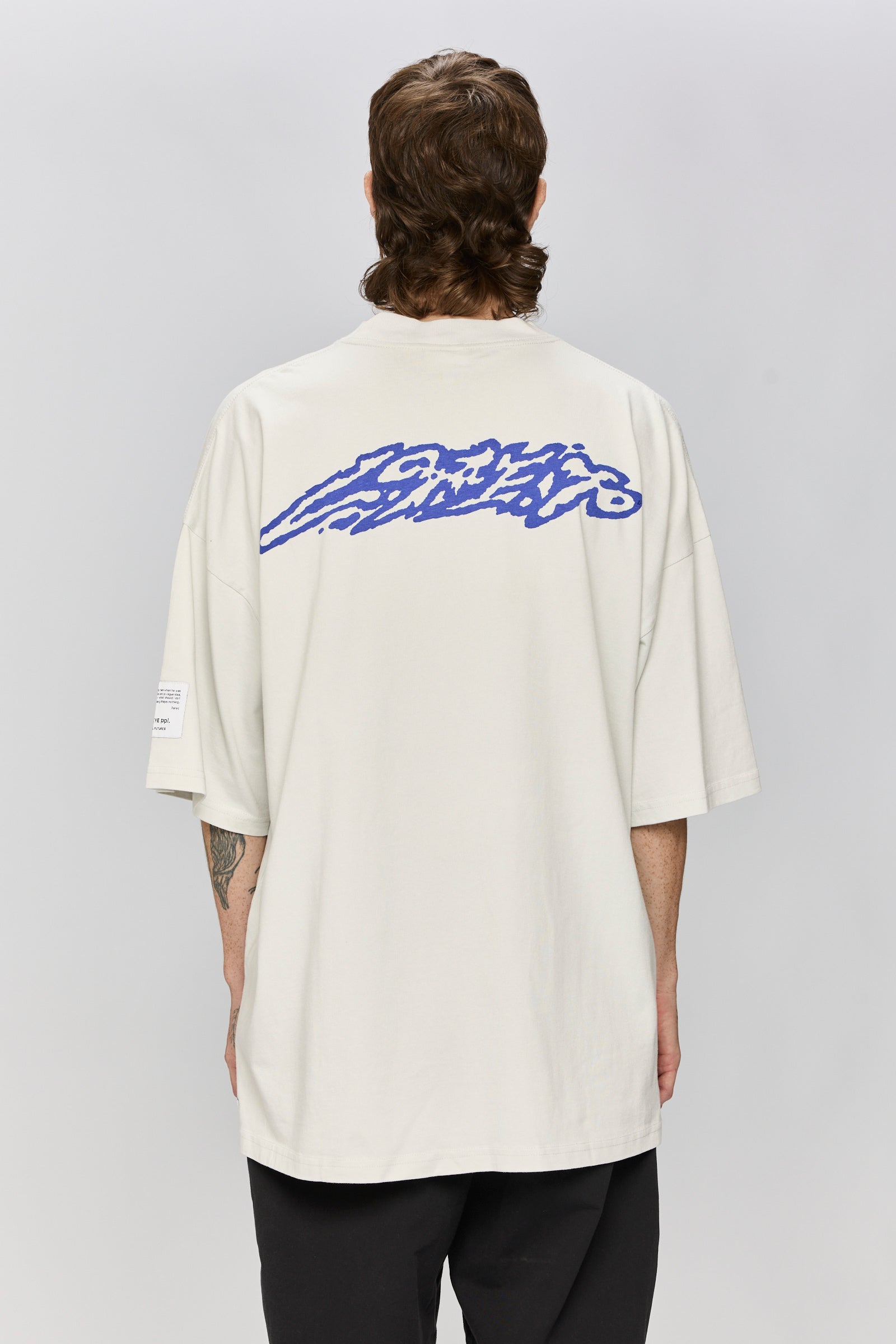 Light Gray טי שירט קצרה לנשים / גברים Atmos LAZY EYE PPL