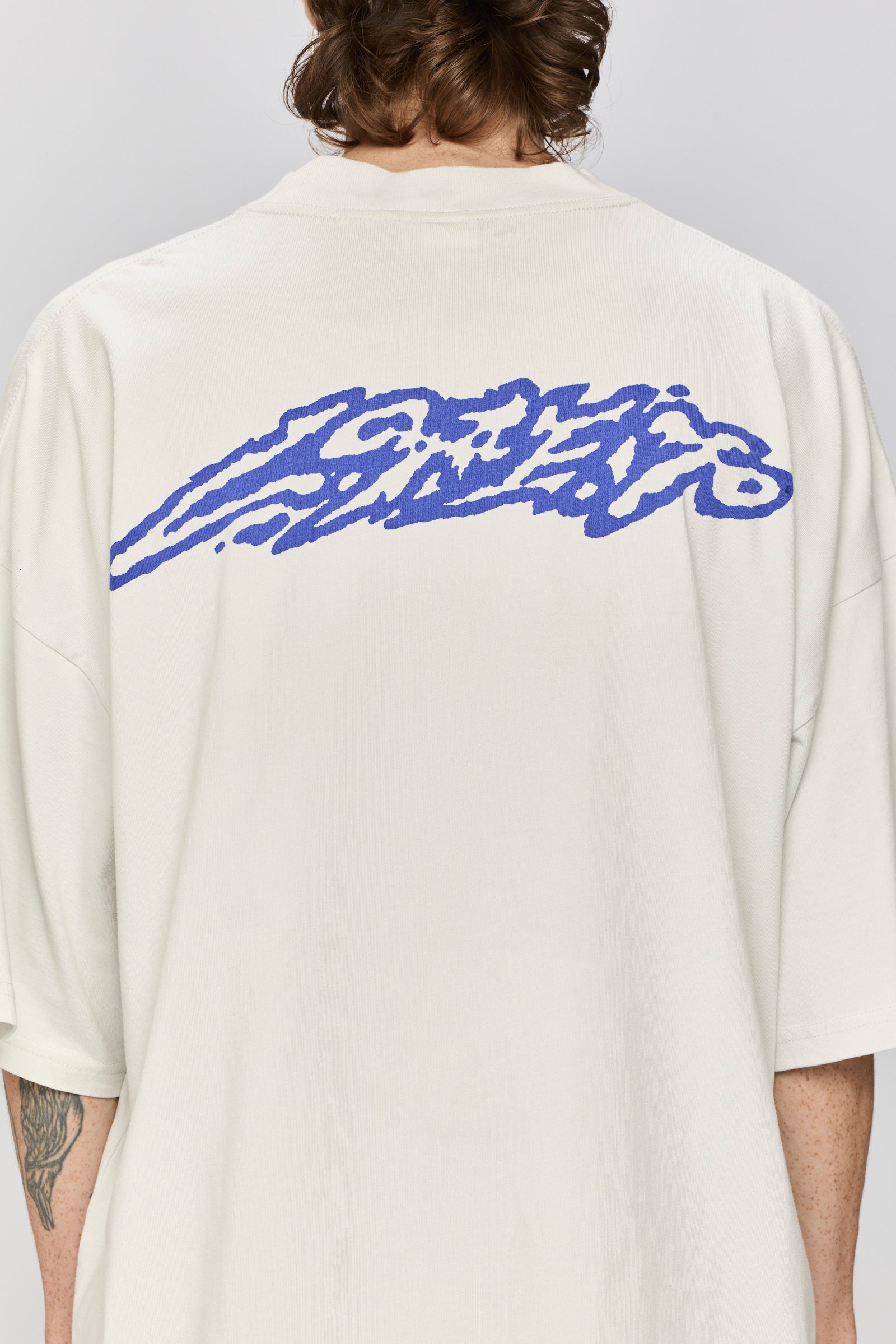 Light Gray טי שירט קצרה לנשים / גברים Atmos LAZY EYE PPL