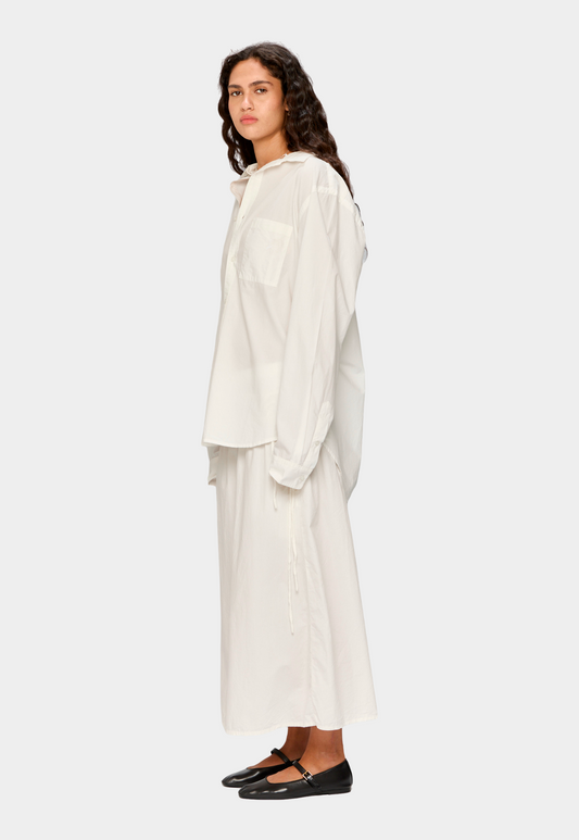 Antique White חולצה מכופתרת ארוכה לנשים Cotton Poplin LAZY EYE PPL