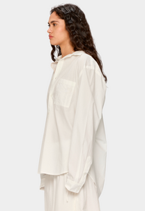 Antique White חולצה מכופתרת ארוכה לנשים Cotton Poplin LAZY EYE PPL