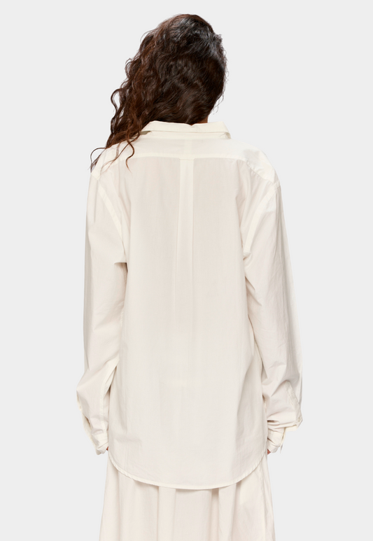 Antique White חולצה מכופתרת ארוכה לנשים Cotton Poplin LAZY EYE PPL