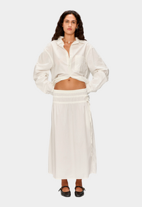 Lavender חולצה מכופתרת ארוכה לנשים Cotton Poplin LAZY EYE PPL