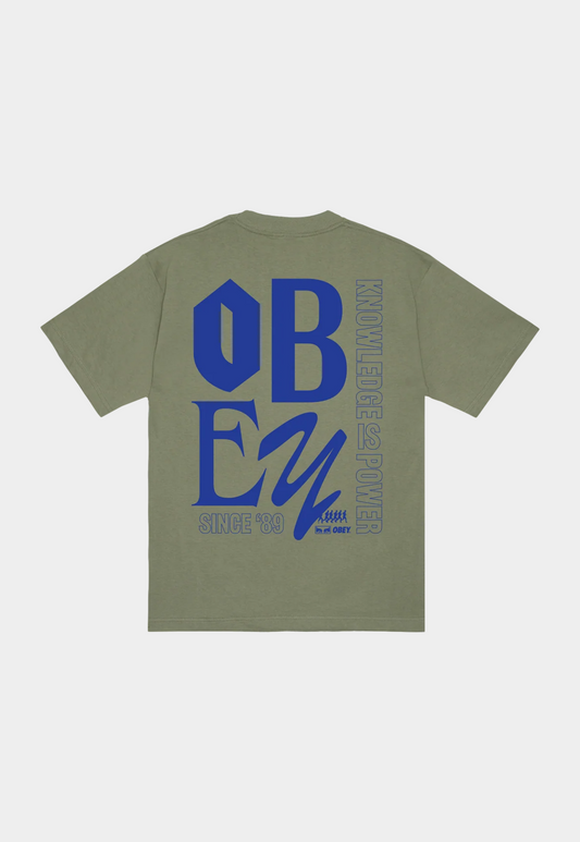 Lavender OBEY KNOWLEDGE טי שירט קצרה OBEY