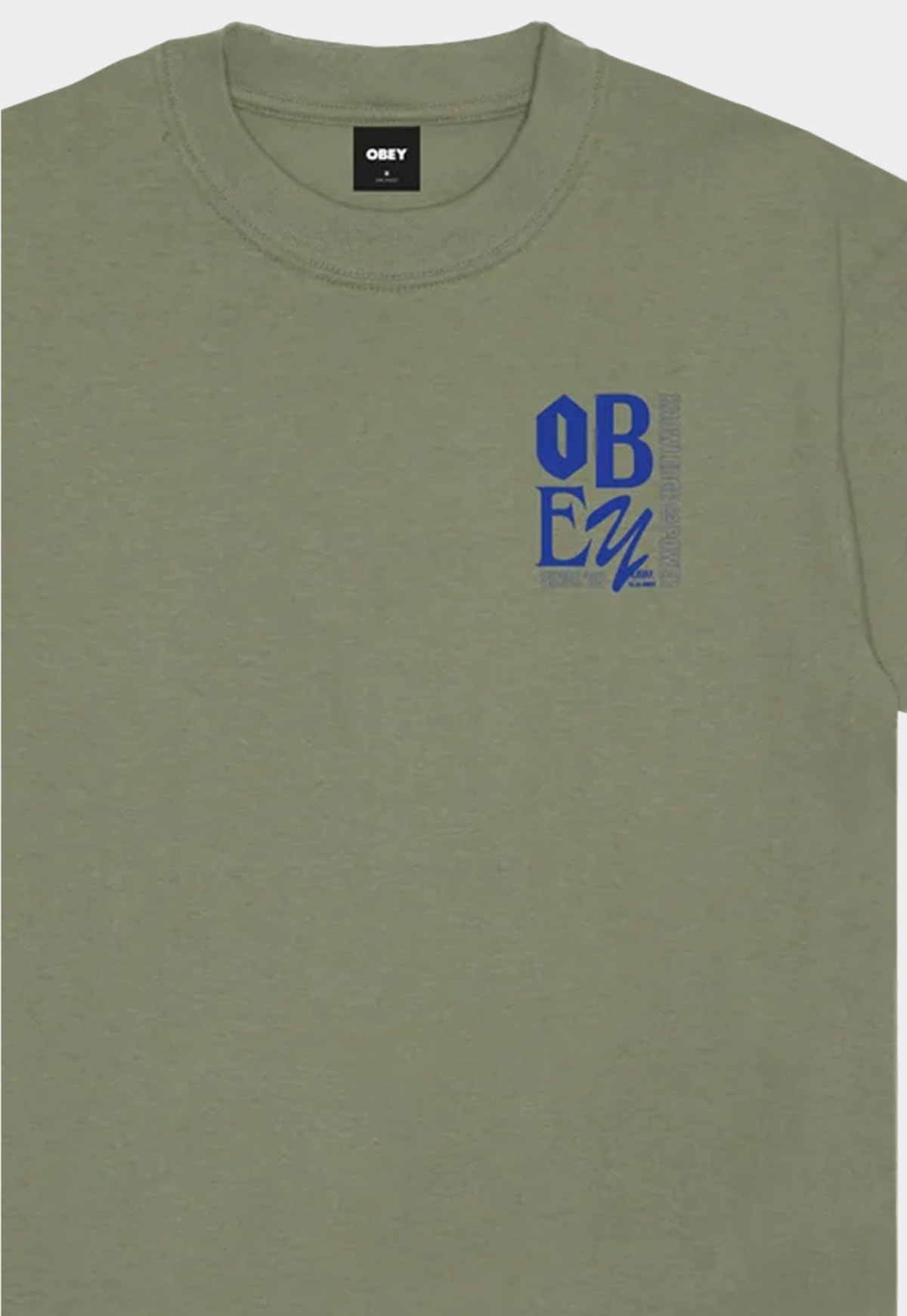 Dim Gray OBEY KNOWLEDGE טי שירט קצרה OBEY