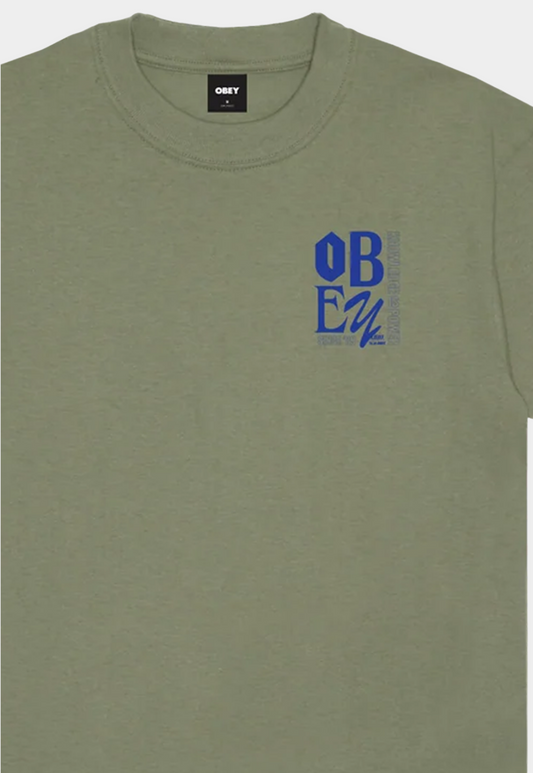 Dim Gray OBEY KNOWLEDGE טי שירט קצרה OBEY