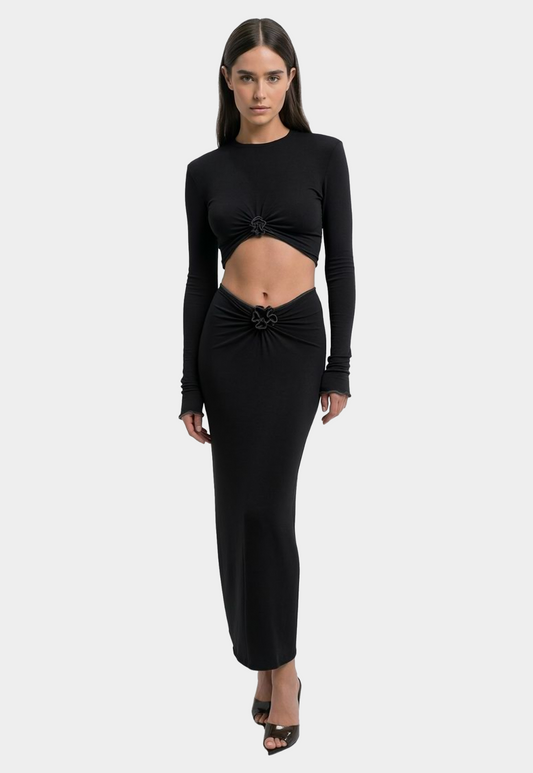 חולצת קרופ עם מלמלה לנשים Papper