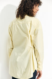 Light Gray חולצה מכופתרת ארוכה לנשים PAPER