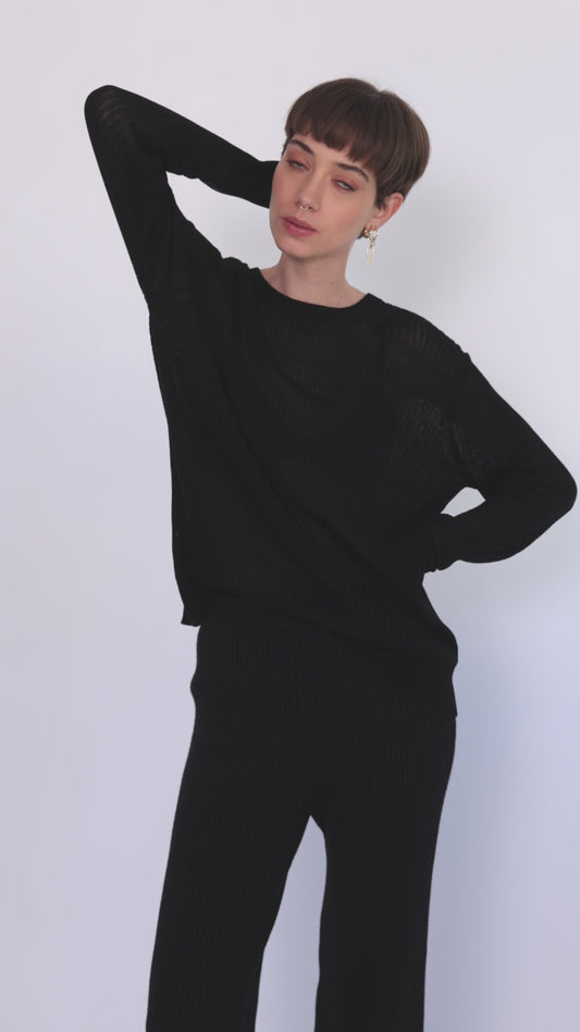 מכנסיים סריג ארוכים לנשים Shaia