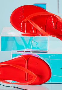 Red כפכפי אצבע לנשים Aqua Sol TKEES
