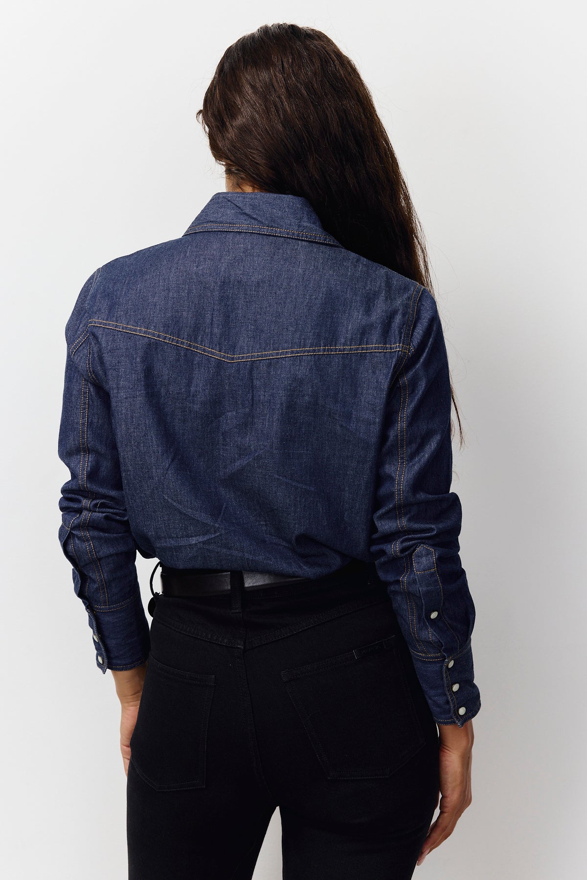Lavender חולצת ג'ינס מכופתרת לנשים Denim Button Down PAPER