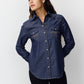 Lavender חולצת ג'ינס מכופתרת לנשים Denim Button Down PAPER