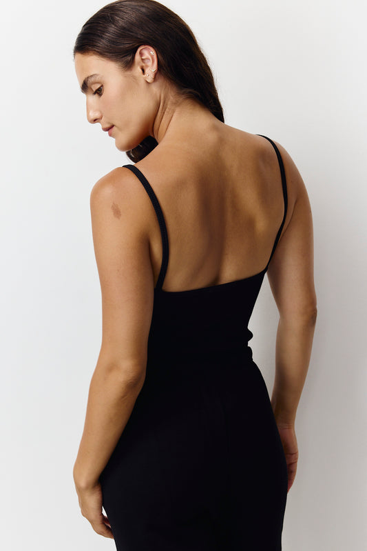 Black חולצה ארוכה לנשים Henley Jersey PAPER