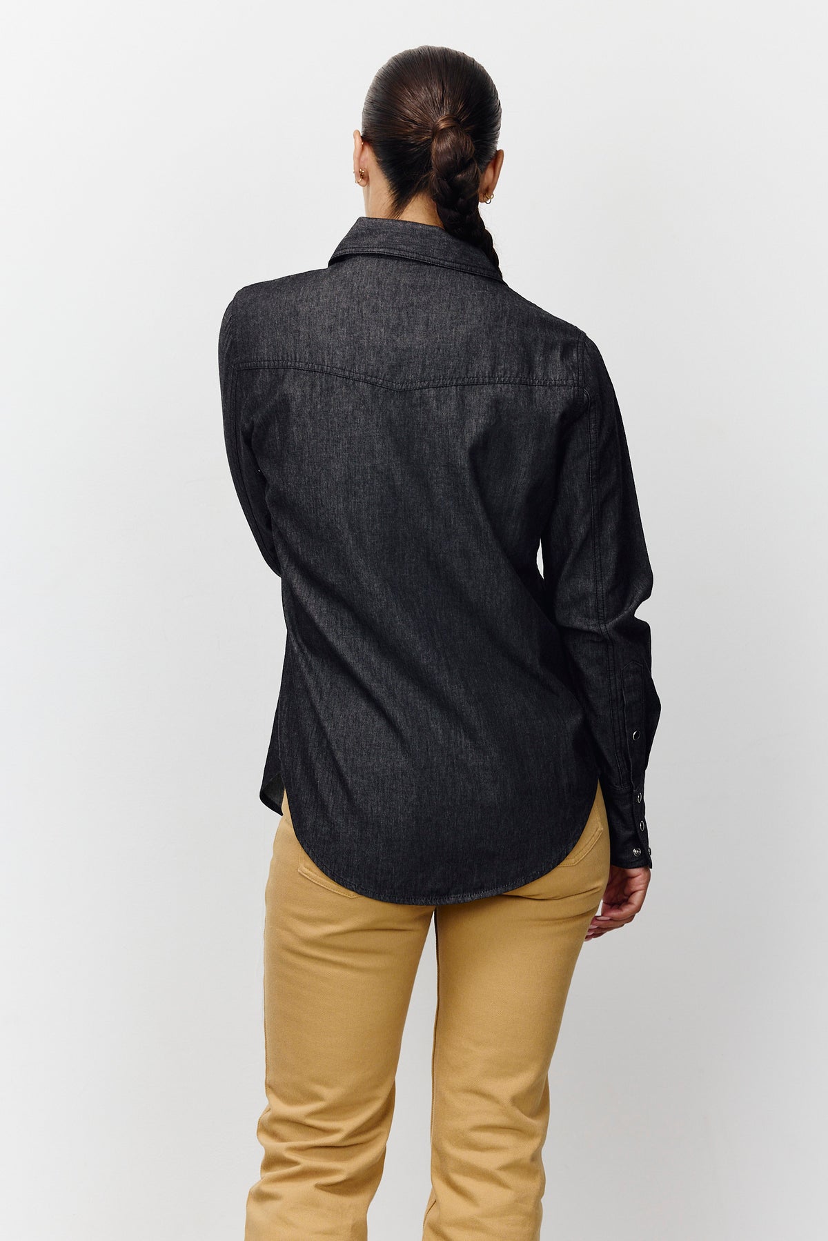 Lavender חולצת ג'ינס מכופתרת לנשים Denim Button Down PAPER