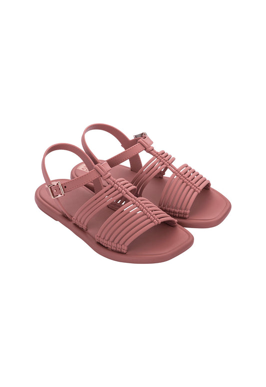 Maroon סנדלים עם רצועות גיאומטריות ZAXY